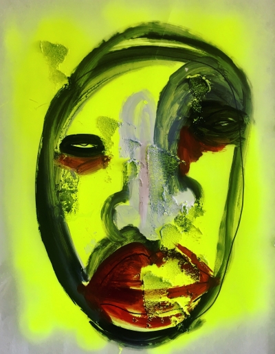 Portrait 1 70x90 cm  acrylic on plastic