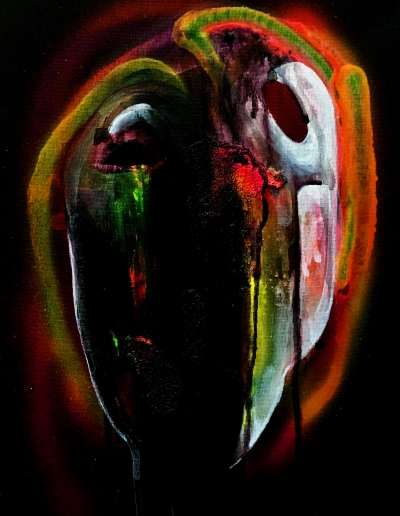 Mask 3 28x36 cm acrylic on canvas